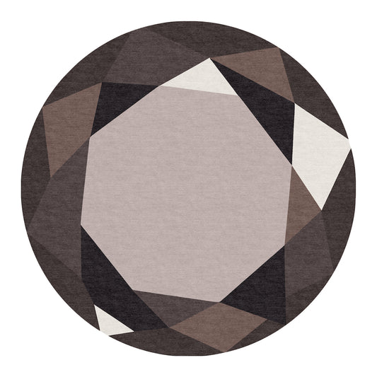 Facet Diamond Round Taupe