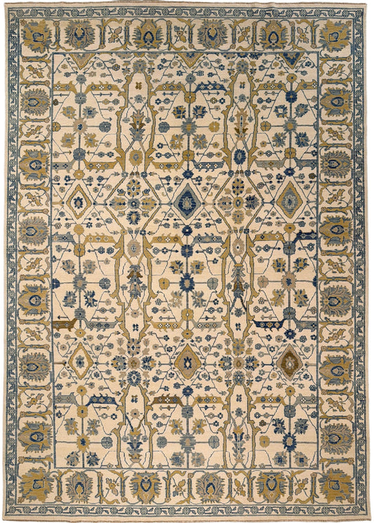 Etienne Ivory-Blue | 10'1"x14'2"