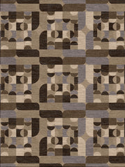 Pinball Brownstone Bauhaus rug Collection – Kush Rugs